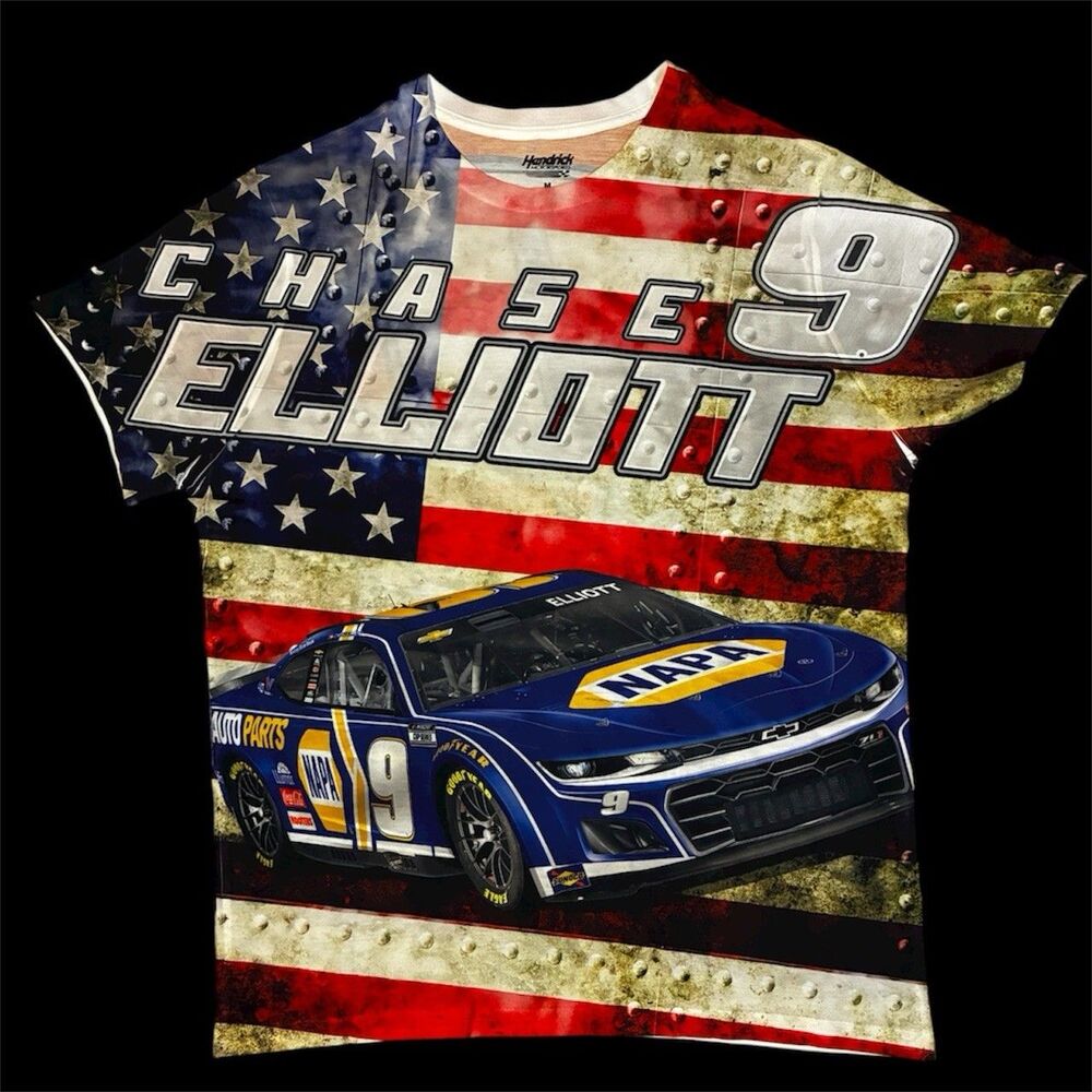 NASCAR Cup Series Champion Chase Elliott All Over Print Shirt Size Medium